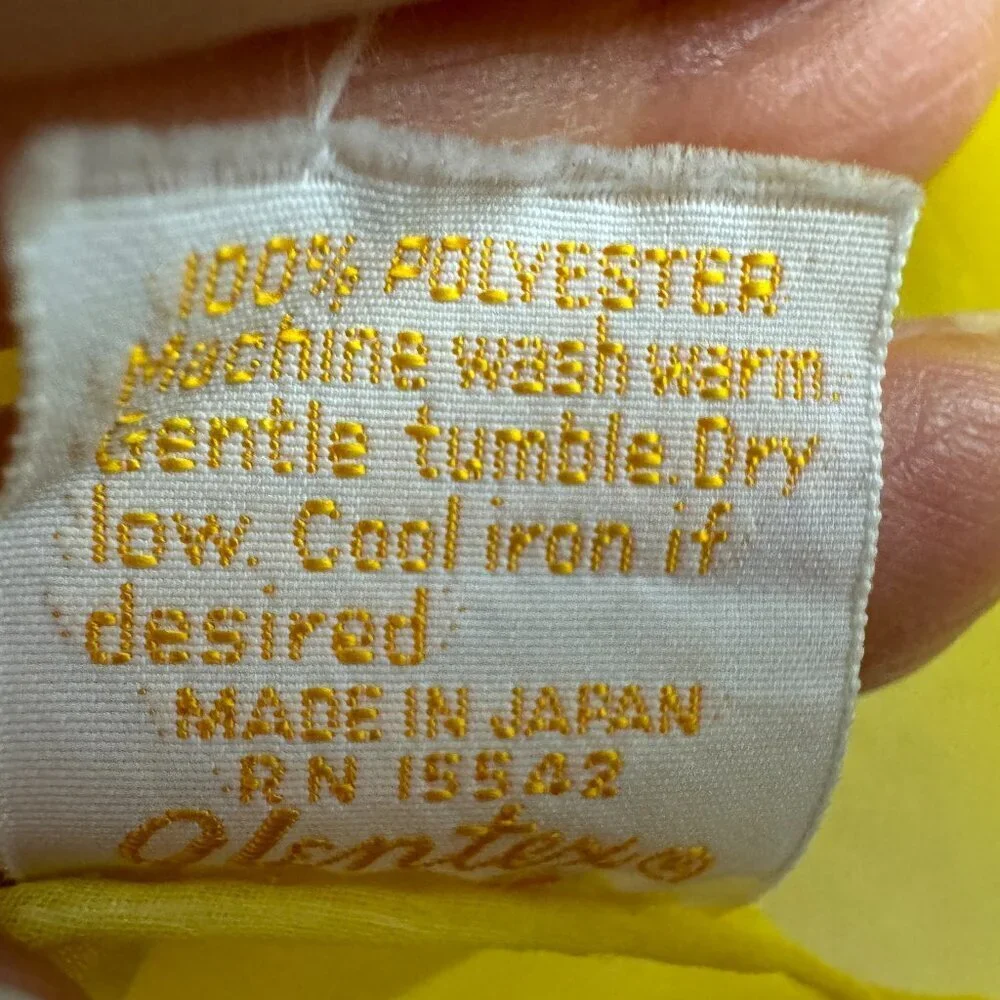 Vintage Glentex Yellow Scarf  Made in Japan  21 x 21